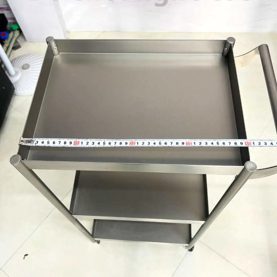 Xe Đẩy Inox 3 Tầng Cao Cấp Cho Salon Tóc