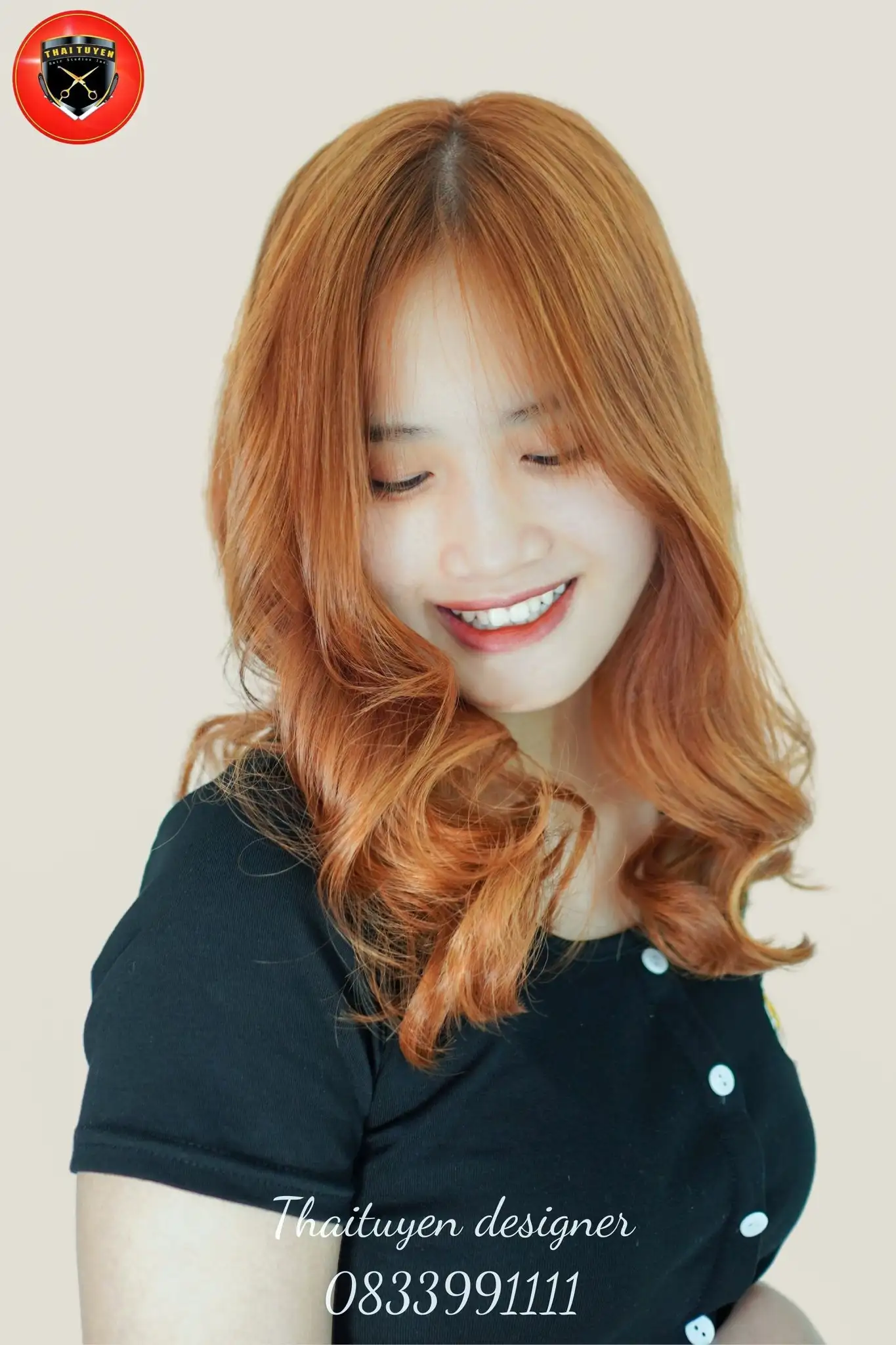 Tóc Uốn Cam Cháy