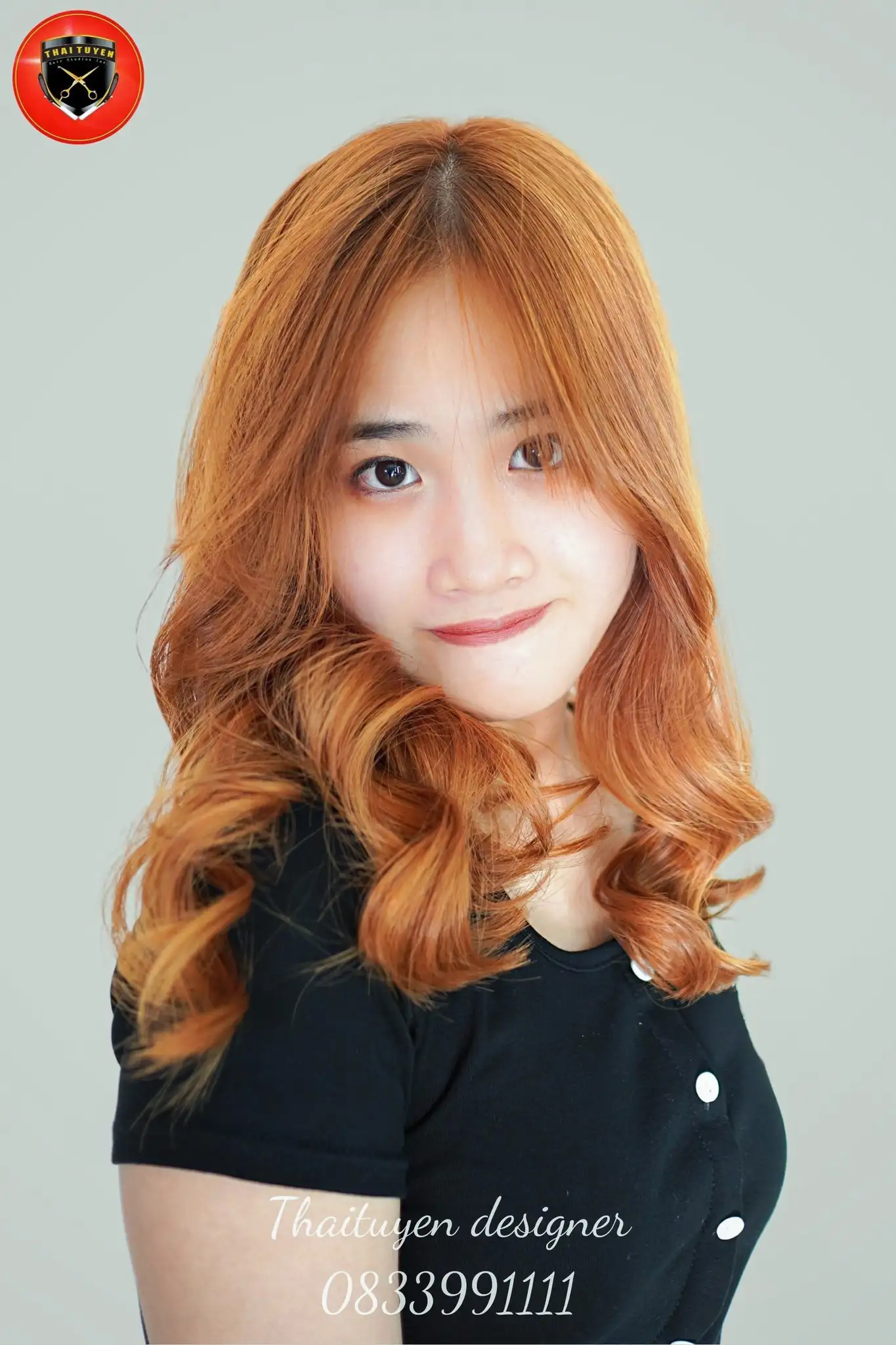 Tóc Uốn Cam Cháy