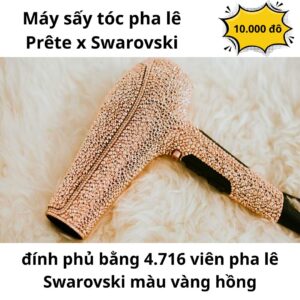 Máy sấy tóc pha lê Prête x Swarovski