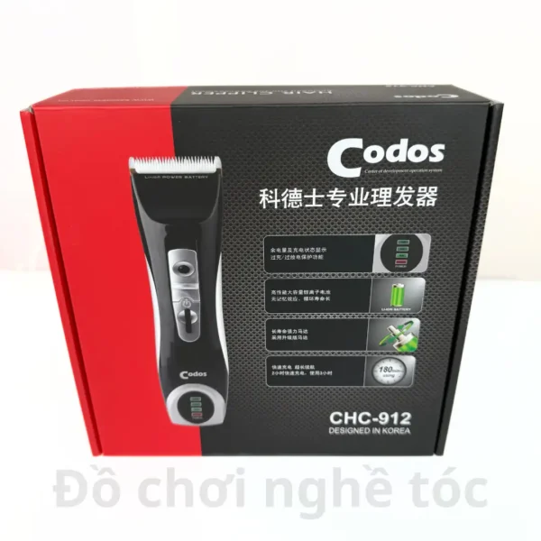 Tông đơ pin lithium chuyên nghiệp Codos CHC-912 chính hãng