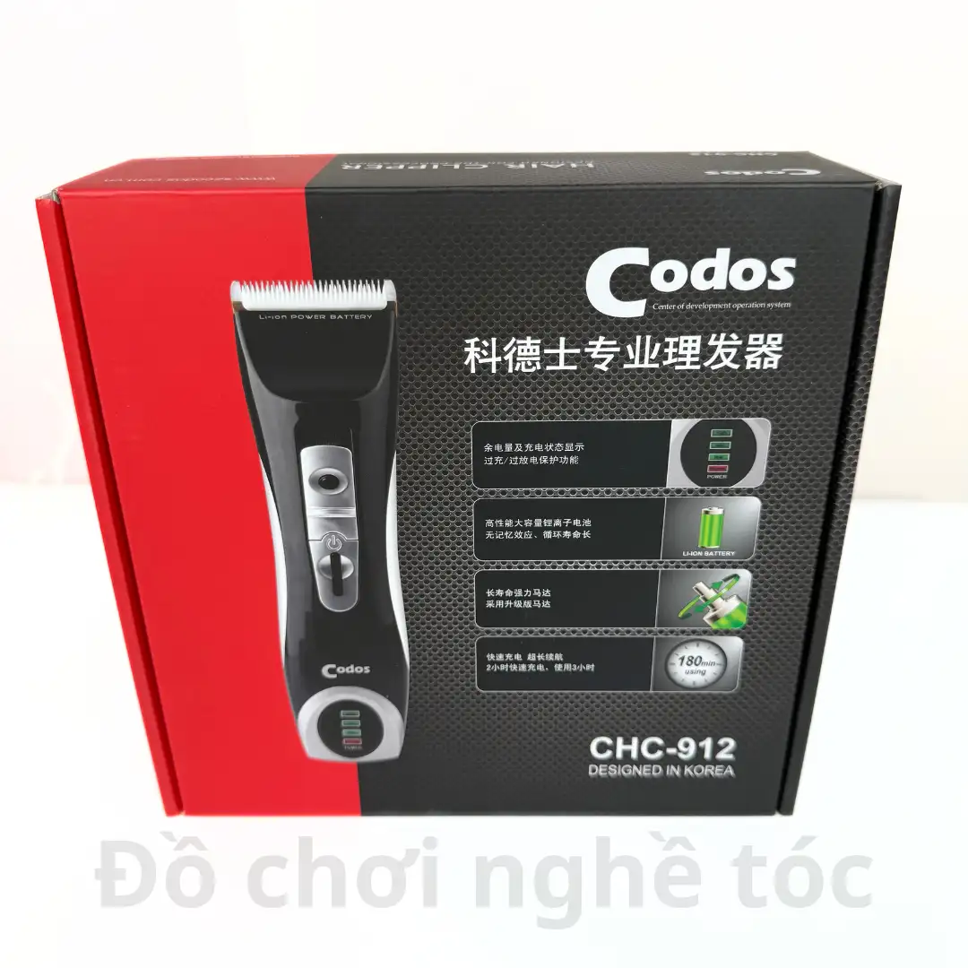 Tông đơ pin lithium chuyên nghiệp Codos CHC-912 chính hãng
